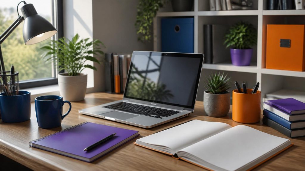 bureau avec pc représentant la charge de travail